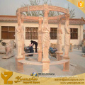 Europe Marble Statue Gazebo With Stone figure Carving